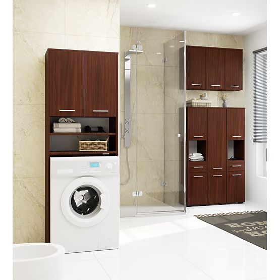 FIN FÜRDŐSZOBAI SZEKRÉNY OSZLOP 30 2D 1SZ 85cm WENGE