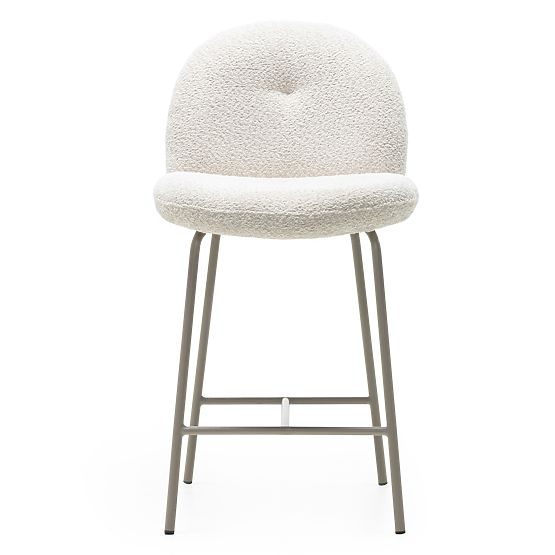 Fiori bárszék világos bézs, lekerekített formák