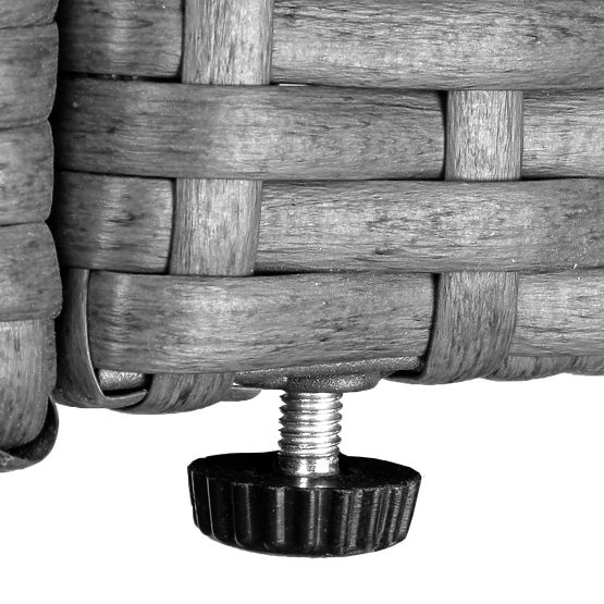 FLORENCJA szürke kerti bútorkészlet kanapéval és ottománnal