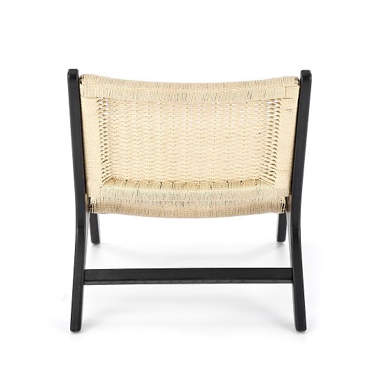 FODEN relaxációs fotel, fekete / természetes (1p=1db)