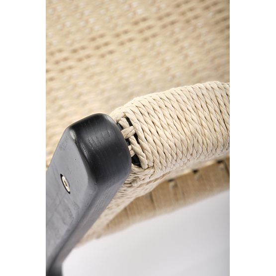 FODEN relaxációs fotel, fekete / természetes (1p=1db)