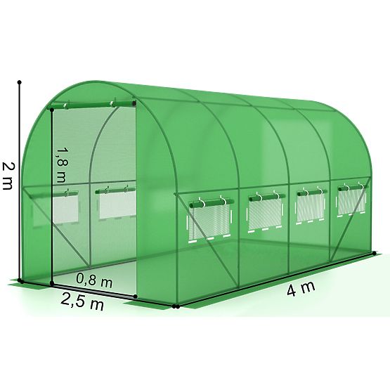 Fóliaalagút borítás kerti üvegházhoz 2,5x4 m