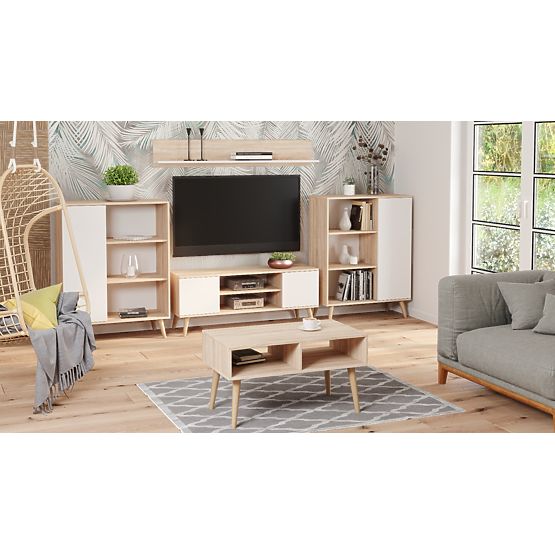 Fondi szekrény sonoma tölgy - fehér, skandináv