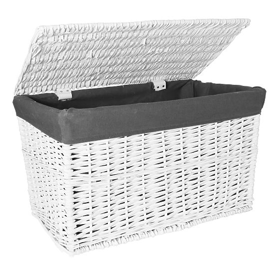 Fonott láda 65L 56x34x34 cm fehér-szürke