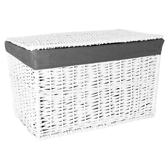 Fonott láda 65L 56x34x34 cm fehér-szürke