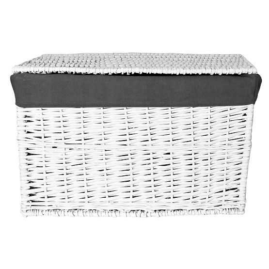Fonott láda 65L 56x34x34 cm fehér-szürke