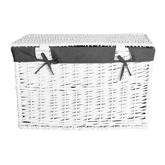 Fonott láda 65L 56x34x34 cm fehér-szürke