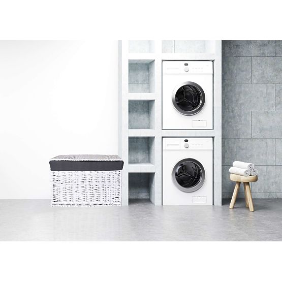 Fonott láda 76x46x46 cm - 160L - fehér-szürke