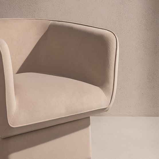 Forgószék One világos bézs, velúr