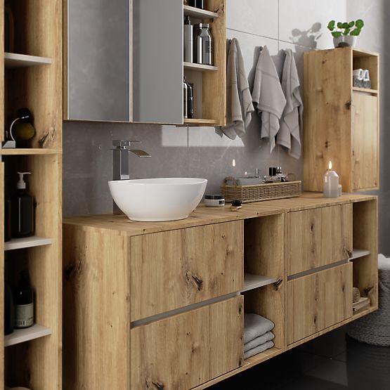 FÜGGŐ FÜRDŐSZOBAI SZEKRÉNY VAMI W35 1D 1W ARTISAN TÖLGY / KASMÍR