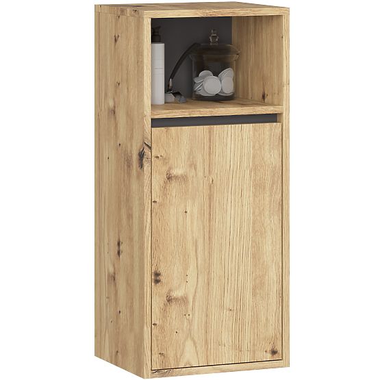 FÜGGESZTETT FÜRDŐSZOBAI BÚTOR SZETT NYÍLÁSOKKAL VAMI ARTISAN TÖLGY / GRAFIT SZÜRKE