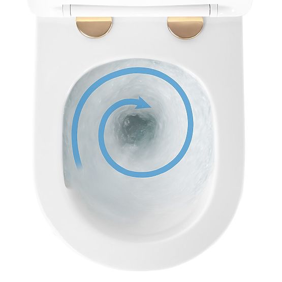 Függesztett WC csésze Rea Carlo Mini Tornado NFQ Arany Fehér