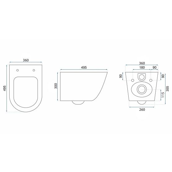 Függesztett WC-csésze Rea Tito Tornado NFQ