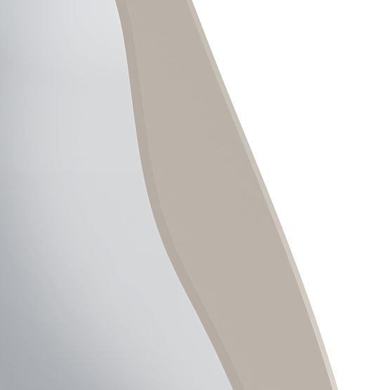 Függő tükör fa keretben Mara, 180x80 cm, szabálytalan alak, krémszínű