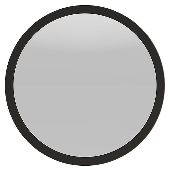 Függő tükör fa keretben Sesto 60 cm, kerek, fekete