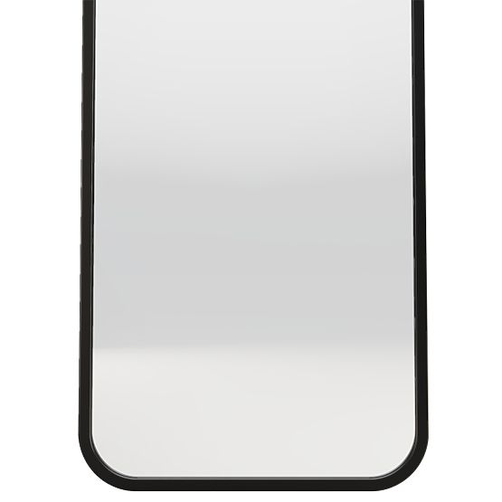 Függő tükör fa keretben Spira 60x160 cm, téglalap alakú, lekerekített, fekete