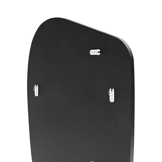 Függő tükör fekete keretben Frivatti, 60x100 cm, szabálytalan alak