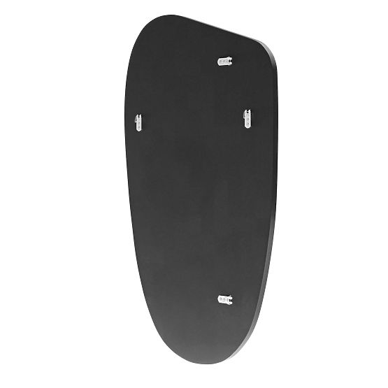 Függő tükör fekete keretben Frivatti, 60x100 cm, szabálytalan alak