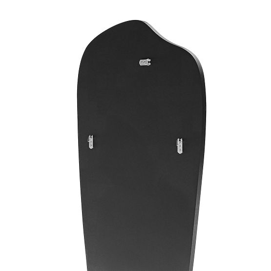 Függő tükör fekete keretben Frivatti, 60x140 cm, szabálytalan alak