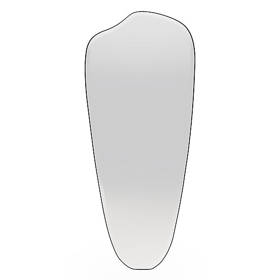 Függő tükör fekete keretben Frivatti, 60x140 cm, szabálytalan alak