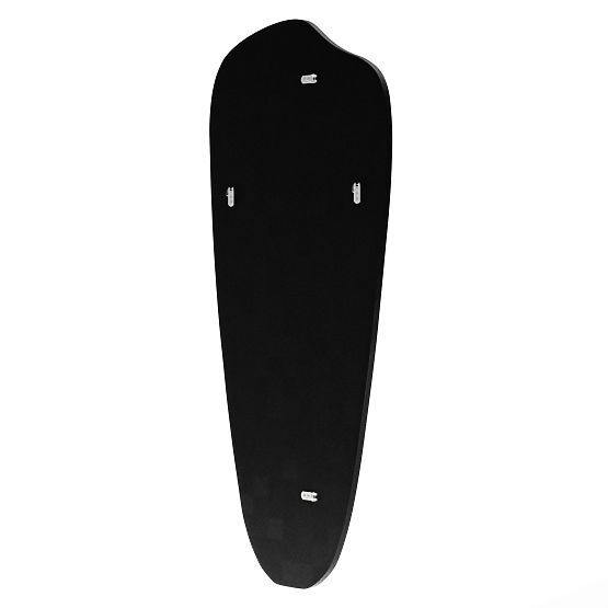 Függő tükör fekete keretben Frivatti, 60x140 cm, szabálytalan alak