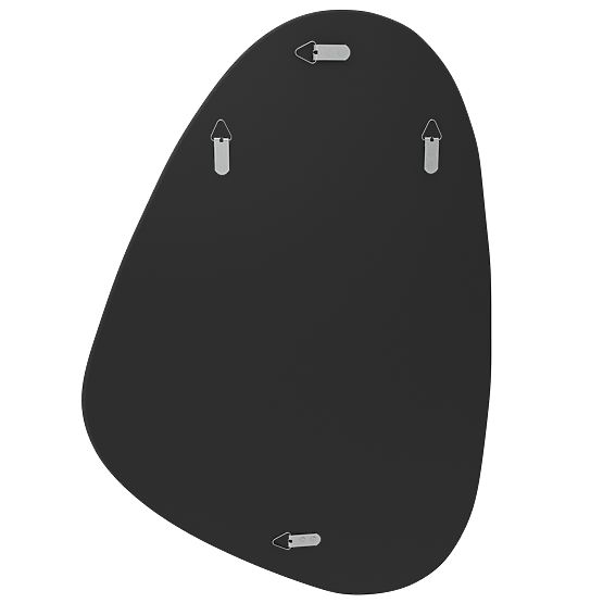 Függő tükör fekete keretben Libia, 76x51 cm, szabálytalan alak