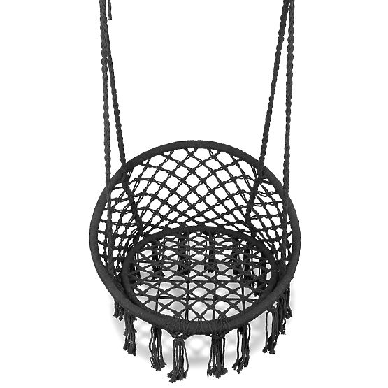 Függőszék boho kerti hinta fekete MultiGarden