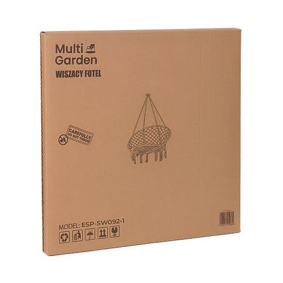 Függőszék boho kerti hinta fekete MultiGarden