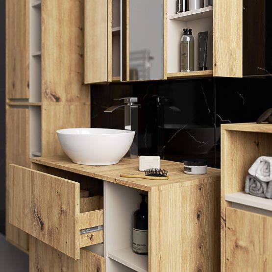 FÜRDŐSZOBAI FALI SZEKRÉNY VAMI W50 ARTISAN TÖLGY / KASMÍR