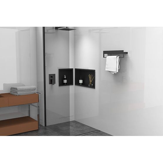 Fürdőszobai polc kádra SF01 60 cm fekete matt