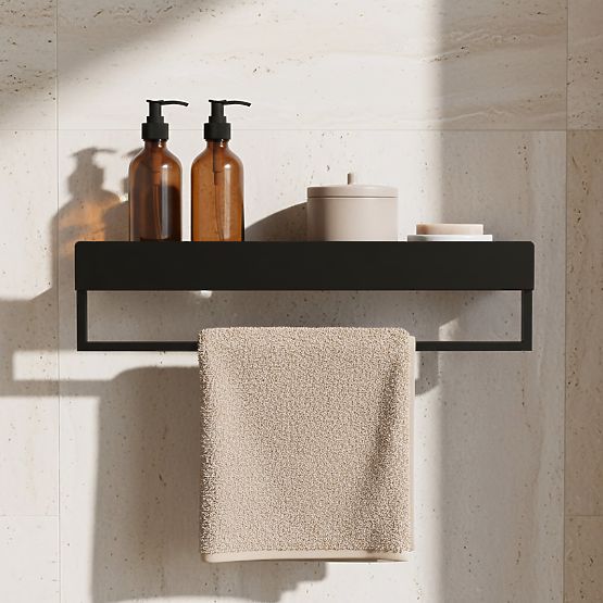 Fürdőszobai polc SF01 45cm fekete matt