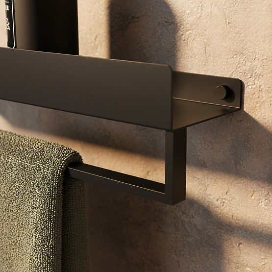 Fürdőszobai polc SF01 45cm fekete matt