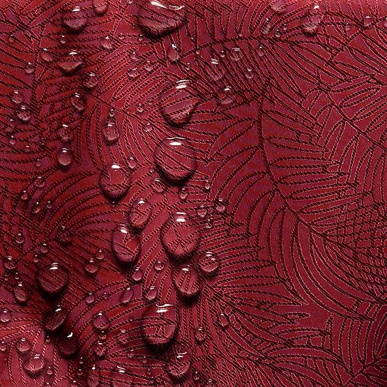 GAIA asztalterítő bordó színben, növényi dombormintával 30x160 ameliahome