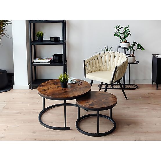 Galen Rustic loft asztalok készlete