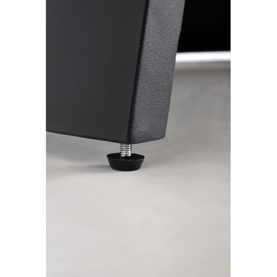 GIACOMO kihúzható asztal, asztallap - természetes, láb - fekete (2p=1db)