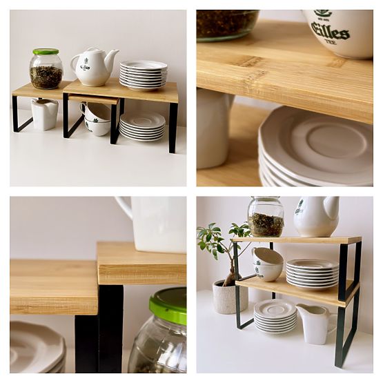 GINGER bambusz polcok szettje, 2 darab