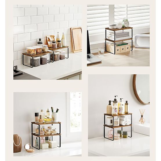 GINGER RUSTIC bambusz polc szett 2 darab