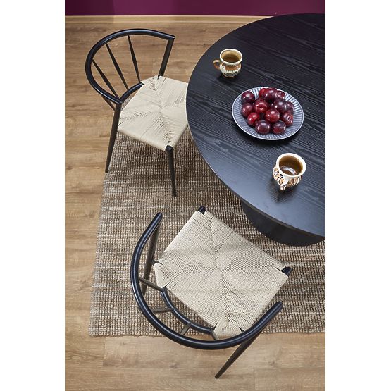 GINTER kerek asztal, fekete (2p=1ks)