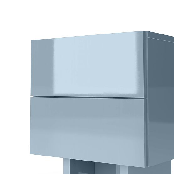 Glim éjjeliszekrény, füstkék, fényes