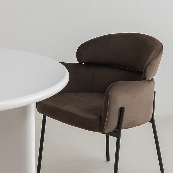 Granda étkezőszék, csokoládé/espresso, bársony