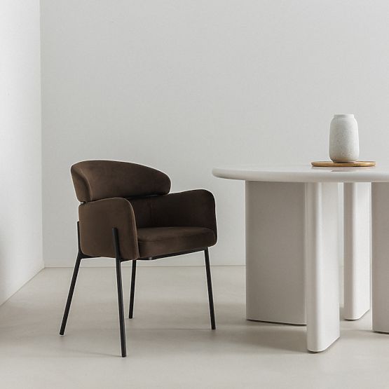 Granda étkezőszék, csokoládé/espresso, bársony