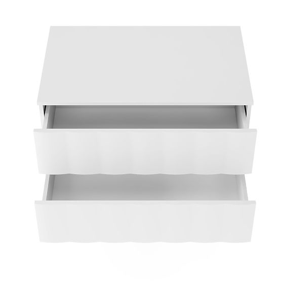 Grita 80 cm-es mosdó alatti szekrény, fehér, hullámos előlap