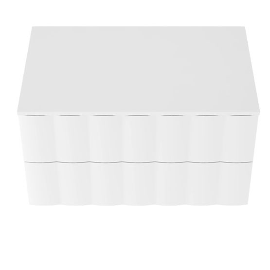 Grita 80 cm-es mosdó alatti szekrény, fehér, hullámos előlap