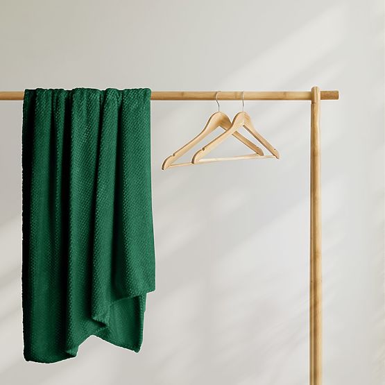 HENRY ágytakaró palackzöld színben, dombornyomott zsákár, modern stílus 220x240