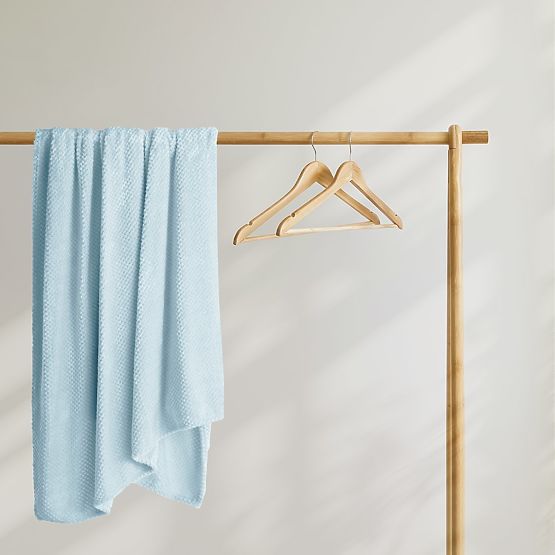 HENRY kék színű takaró, jacquard dombornyomással, modern stílus, 170x210