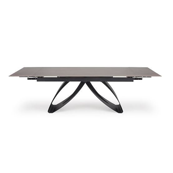 HILARIO kinyitható asztal, asztallap - dió, lábak - fekete (3p=1db)