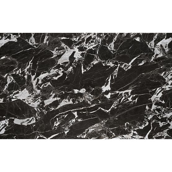 HILARIO kinyitható asztal, lap - fekete márvány, lábak - fekete (3p=1db)