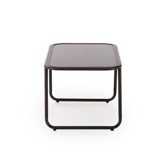 HUDSON, kerti garnitúra (kanapé, 2x fotel, asztal), szürke / barna (1p=1készlet)