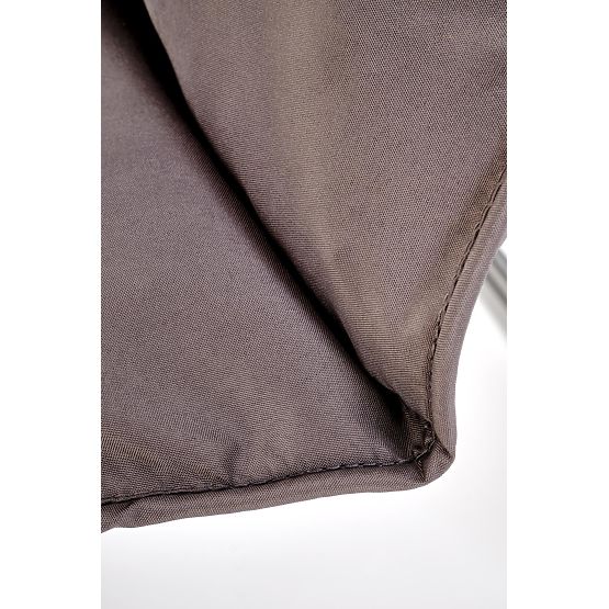 HUDSON, kerti garnitúra (kanapé, 2x fotel, asztal), szürke / barna (1p=1készlet)