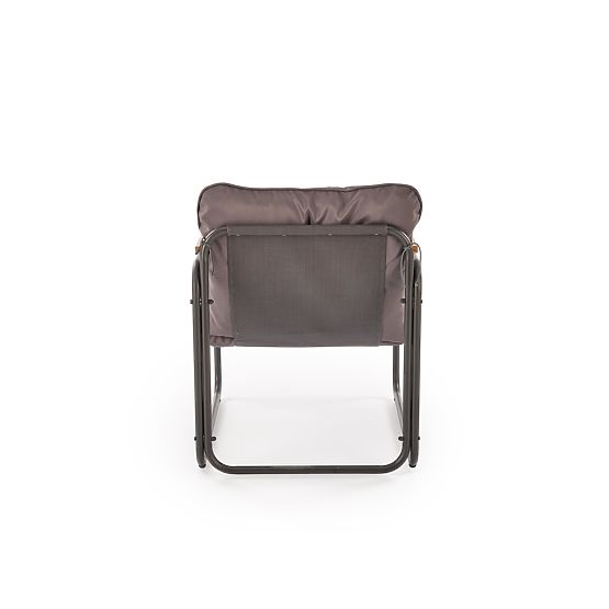 HUDSON, kerti garnitúra (kanapé, 2x fotel, asztal), szürke / barna (1p=1készlet)